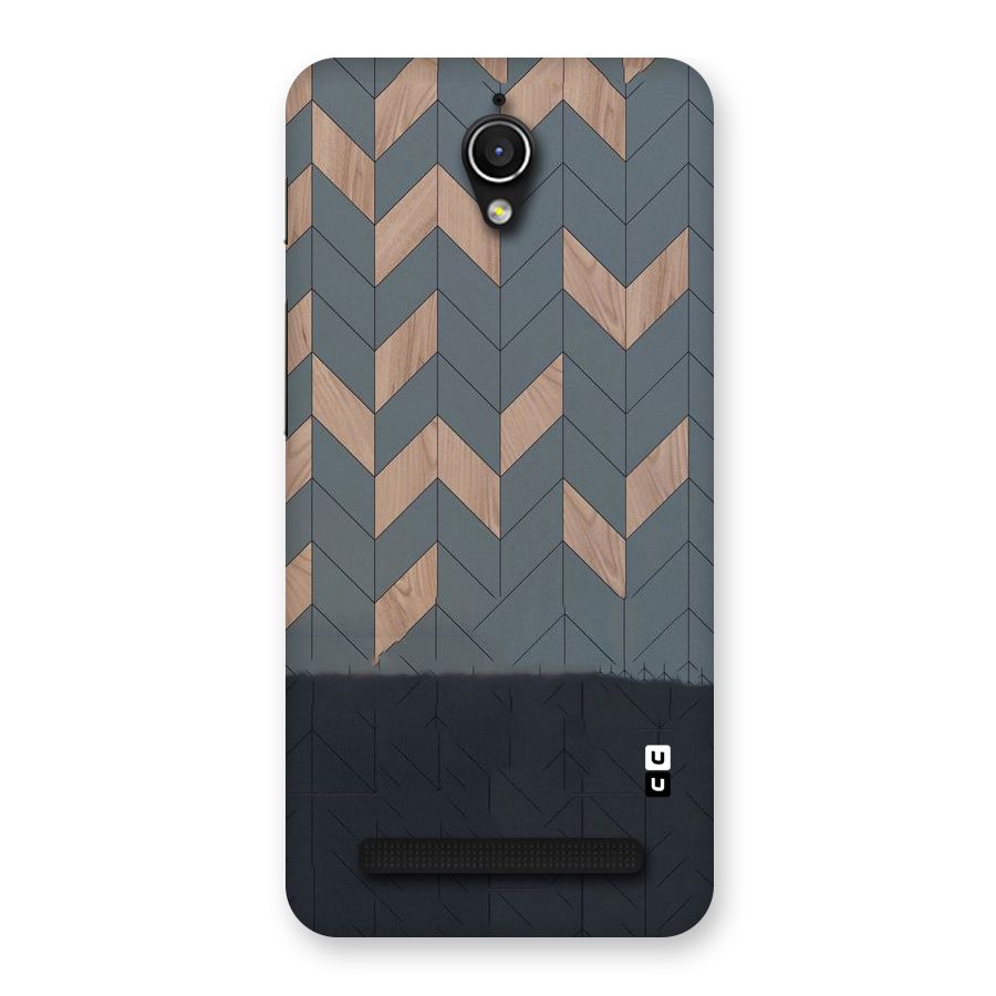 Greyish Wood Design Back Case for Zenfone Go