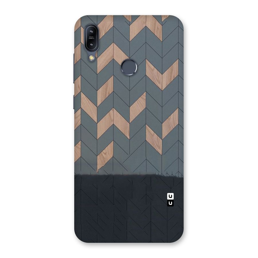 Greyish Wood Design Back Case for Zenfone Max M2