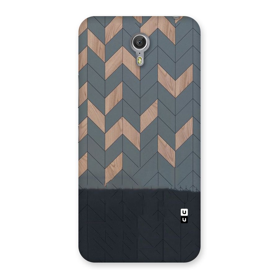 Greyish Wood Design Back Case for Zuk Z1
