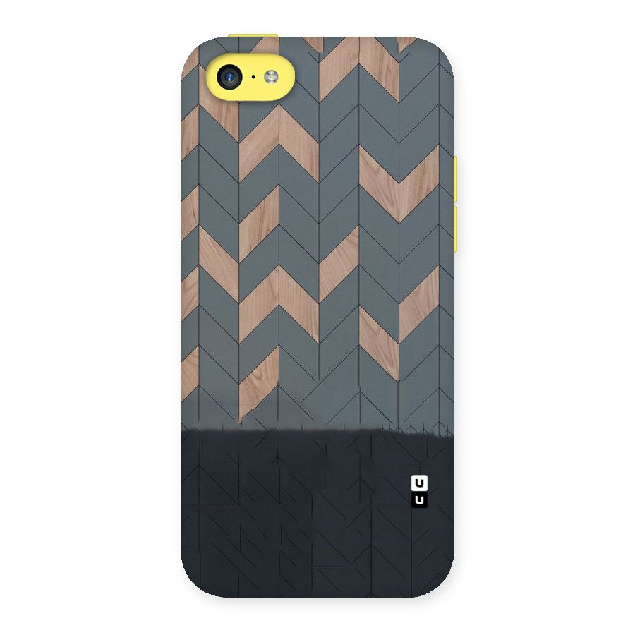 Greyish Wood Design Back Case for iPhone 5C