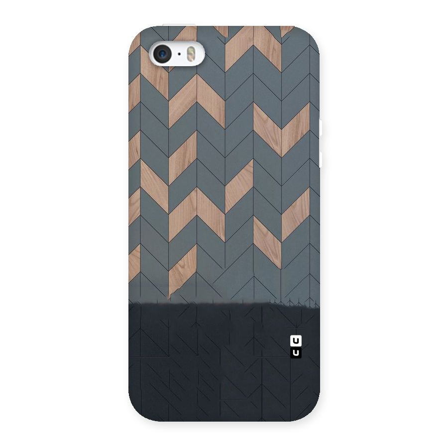 Greyish Wood Design Back Case for iPhone SE