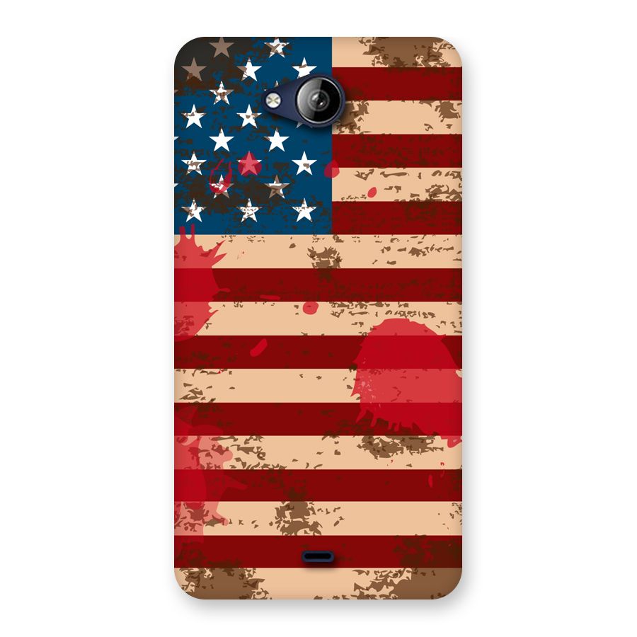 Grunge USA Flag Back Case for Canvas Play Q355