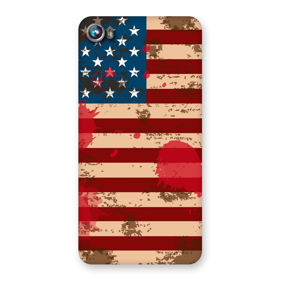 Grunge USA Flag Back Case for Micromax Canvas Fire 4 A107