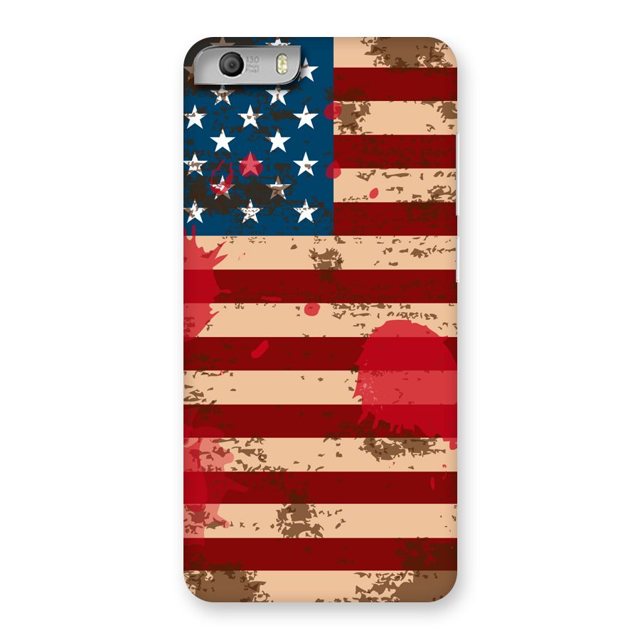 Grunge USA Flag Back Case for Micromax Canvas Knight 2