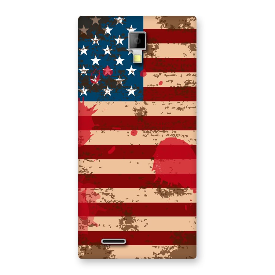 Grunge USA Flag Back Case for Micromax Canvas Xpress A99