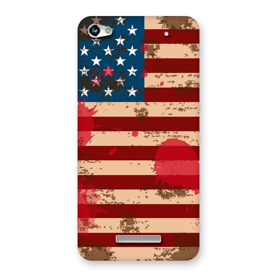 Grunge USA Flag Back Case for Micromax Hue 2