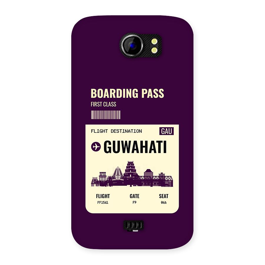 Guwahati Boarding Pass Back Case for Canvas 2 A110