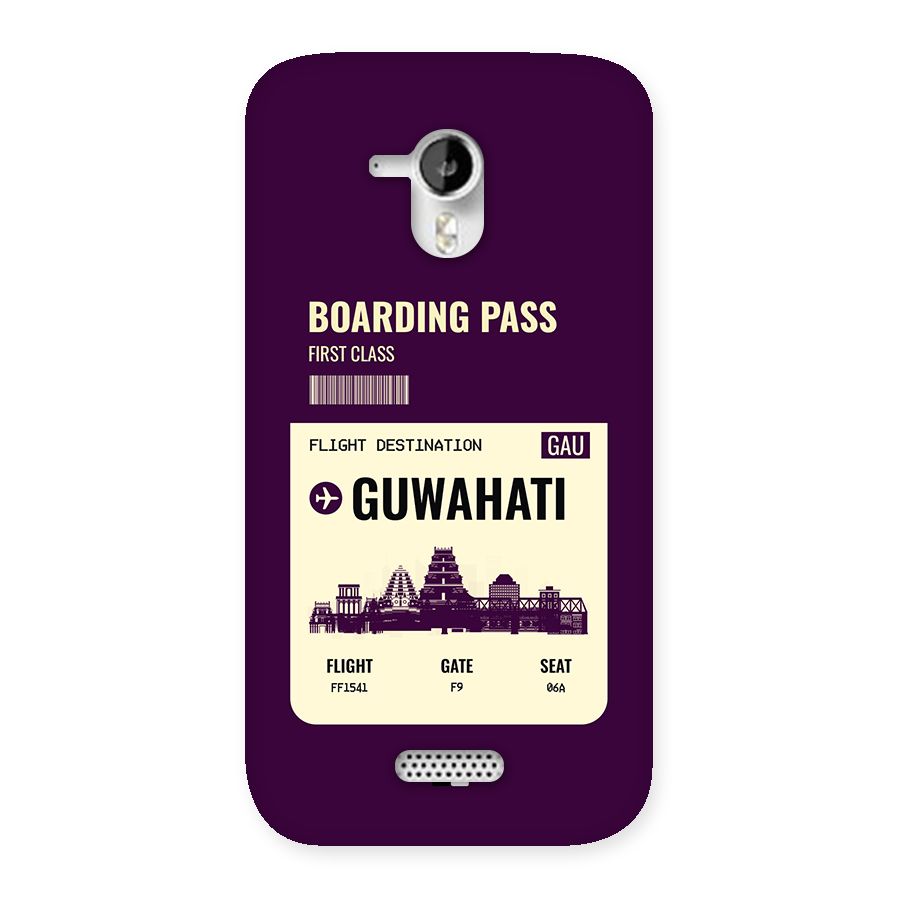 Guwahati Boarding Pass Back Case for Canvas HD A116