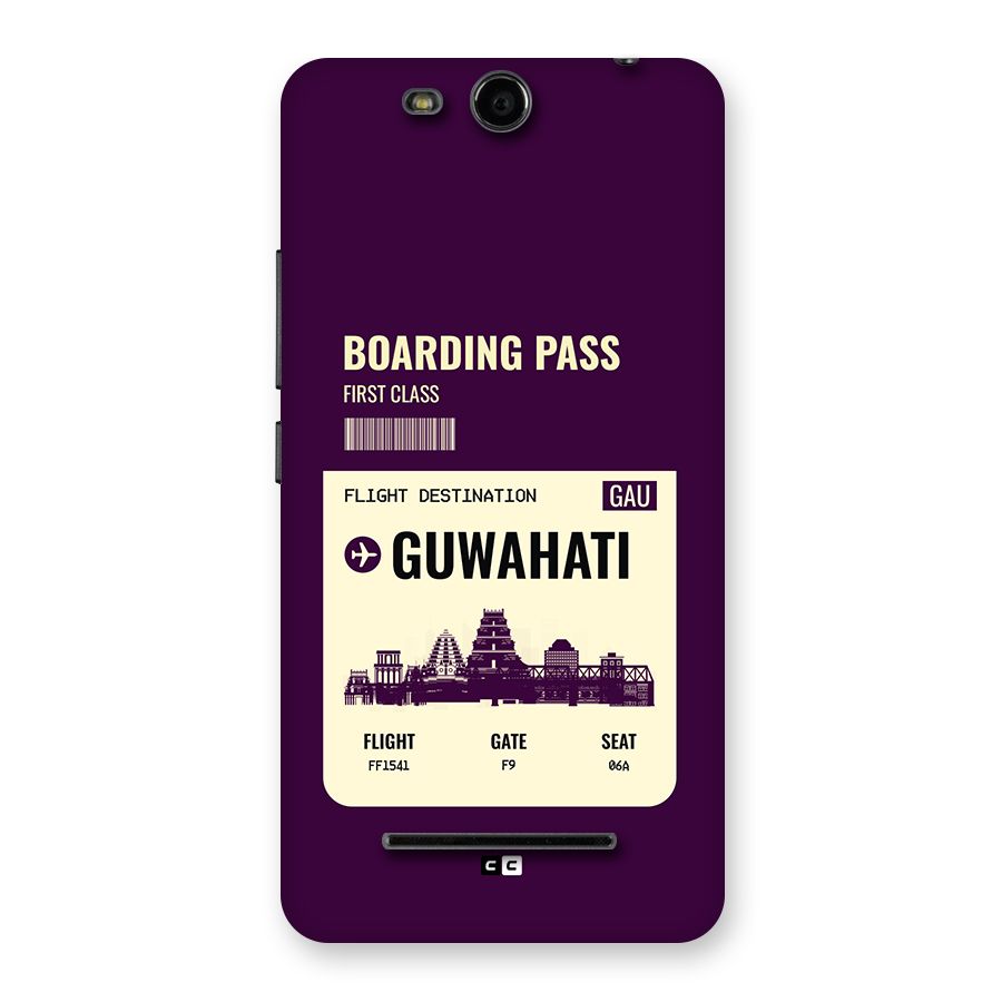 Guwahati Boarding Pass Back Case for Canvas Juice 3 Q392