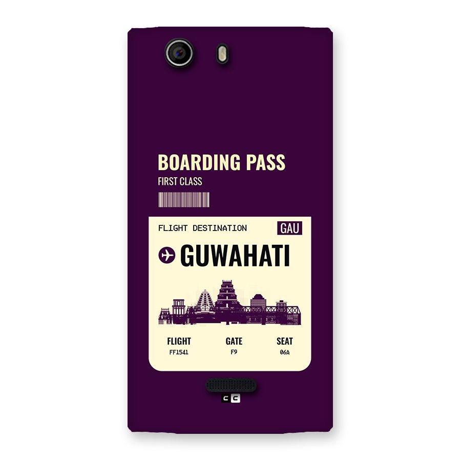 Guwahati Boarding Pass Back Case for Canvas Nitro 2 E311