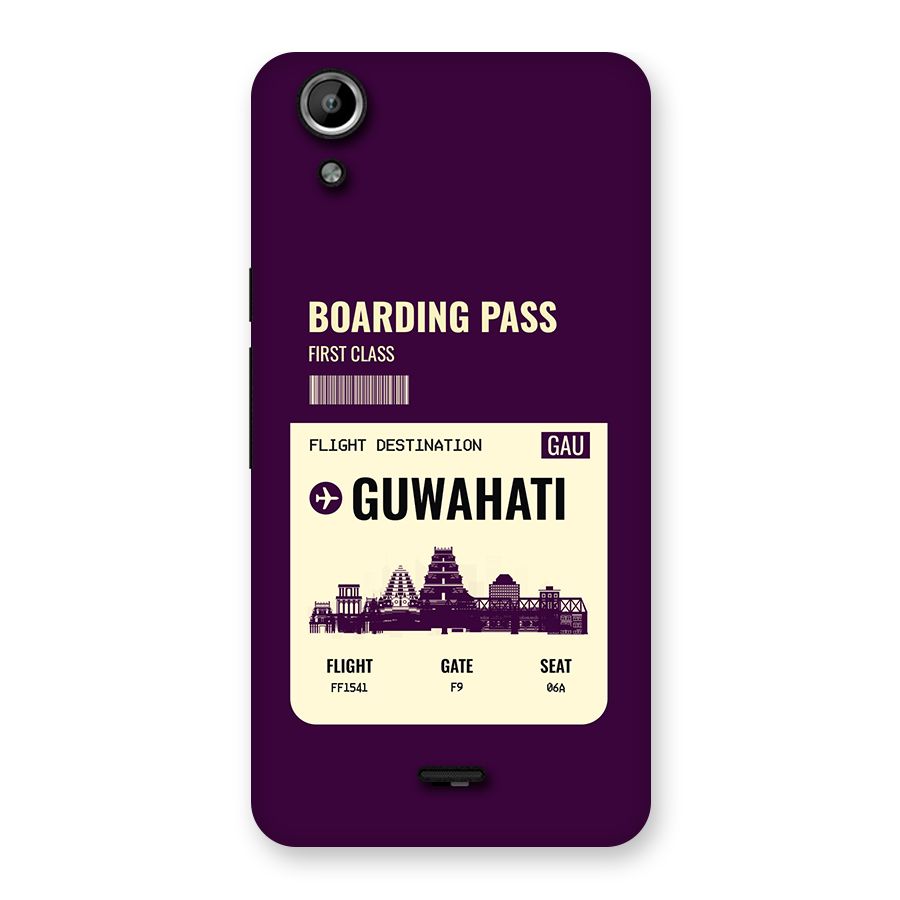 Guwahati Boarding Pass Back Case for Canvas Selfie Lens Q345
