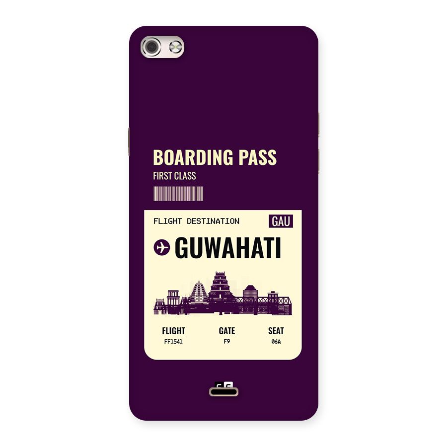 Guwahati Boarding Pass Back Case for Canvas Silver 5