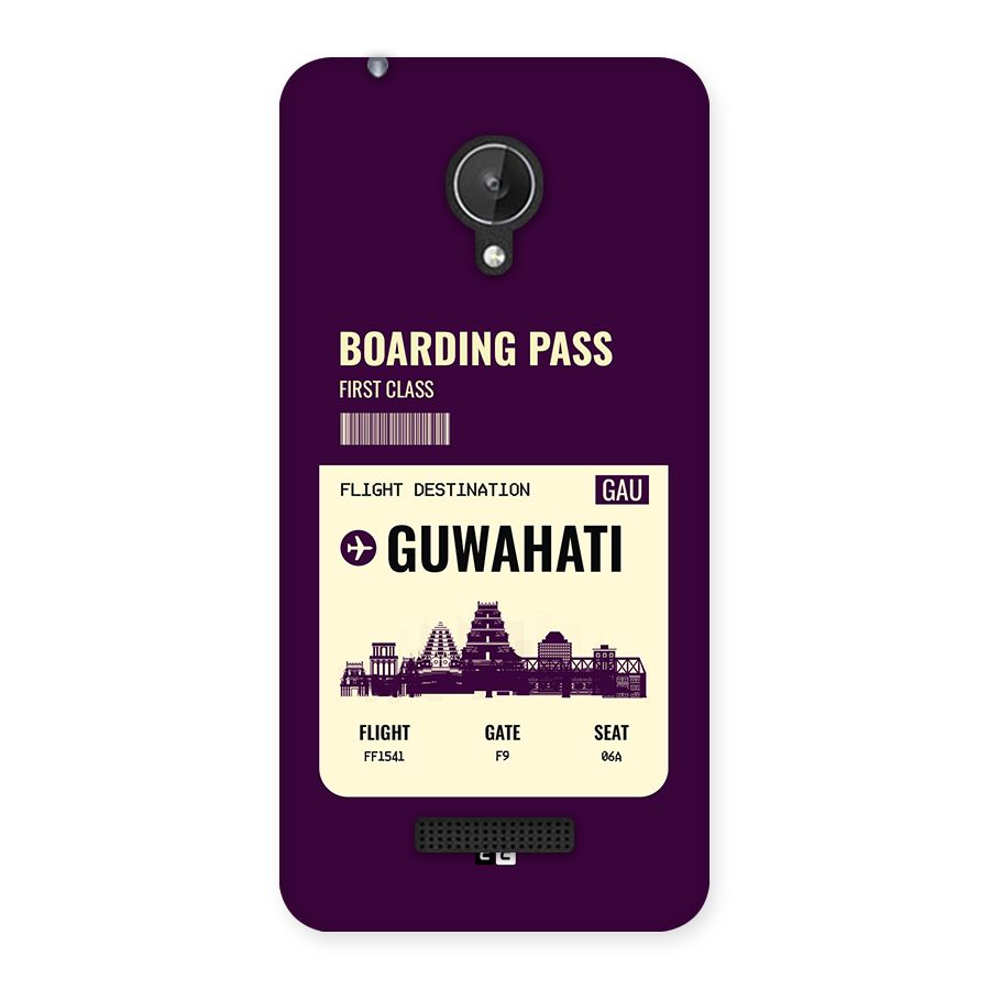 Guwahati Boarding Pass Back Case for Canvas Spark Q380