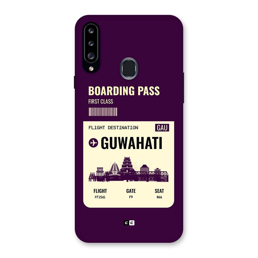 Guwahati Boarding Pass Back Case for Galaxy A20s