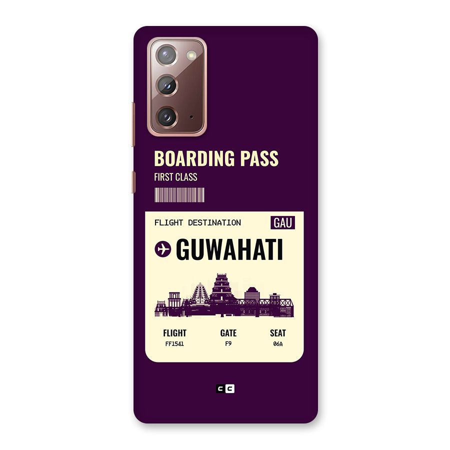 Guwahati Boarding Pass Back Case for Galaxy Note 20