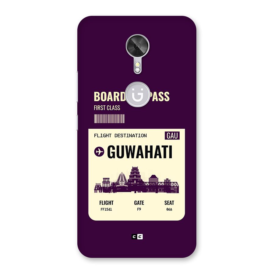 Guwahati Boarding Pass Back Case for Gionee A1