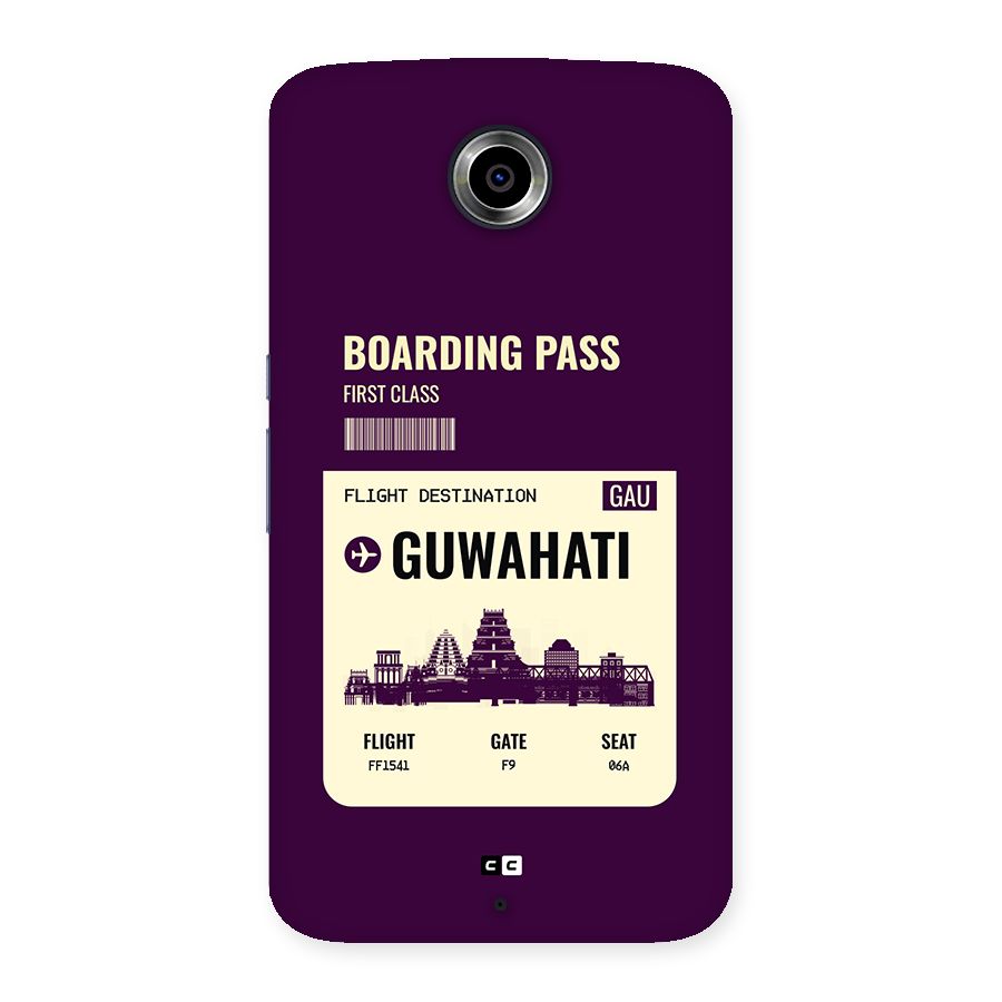 Guwahati Boarding Pass Back Case for Google Nexus 6