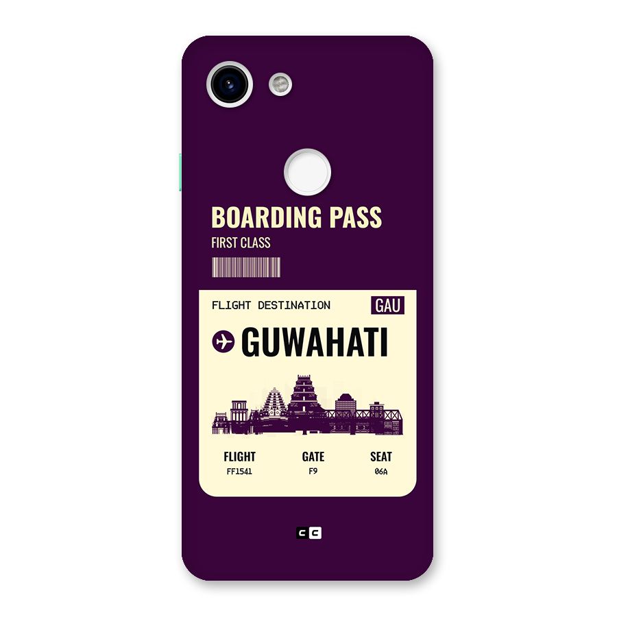 Guwahati Boarding Pass Back Case for Google Pixel 3
