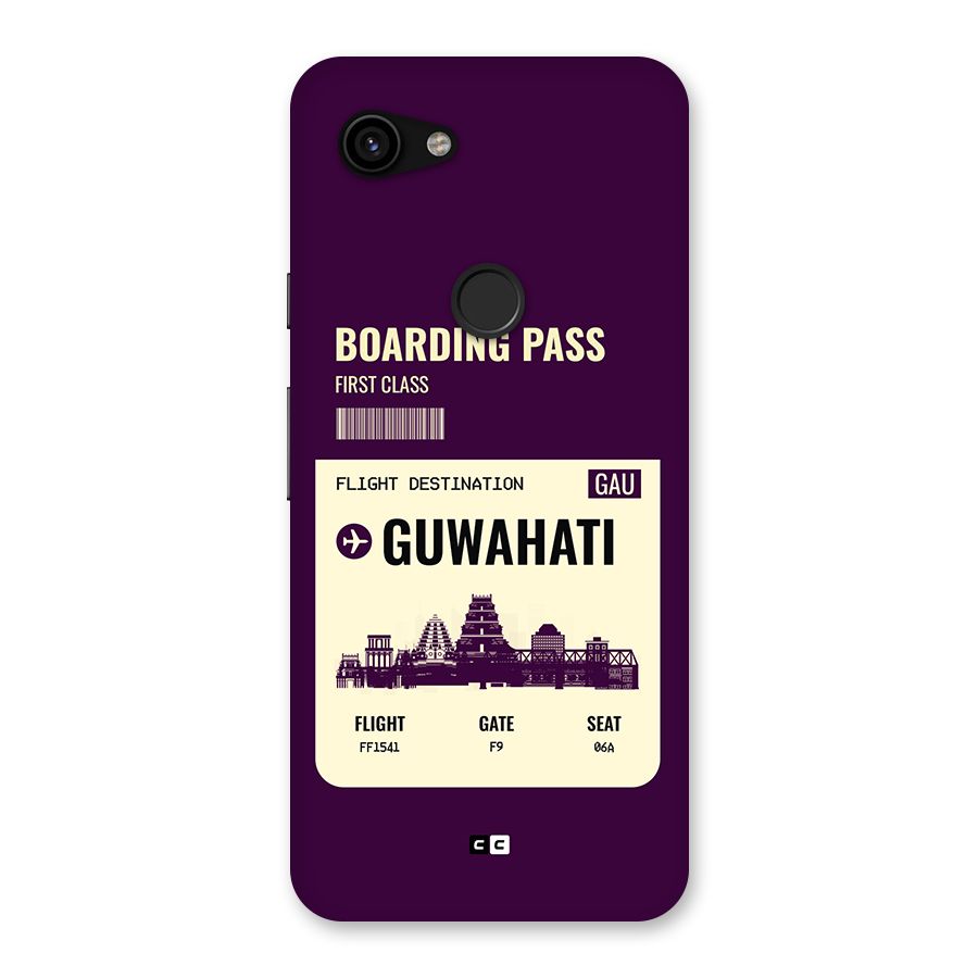 Guwahati Boarding Pass Back Case for Google Pixel 3a