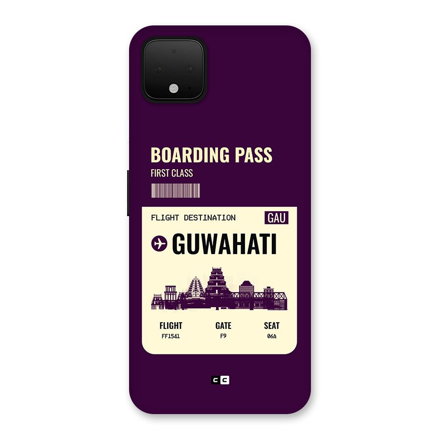 Guwahati Boarding Pass Back Case for Google Pixel 4 XL