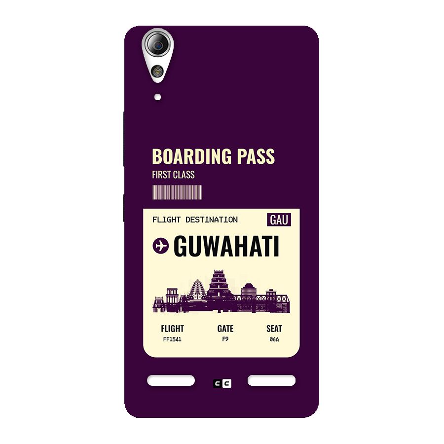 Guwahati Boarding Pass Back Case for Lenovo A6000