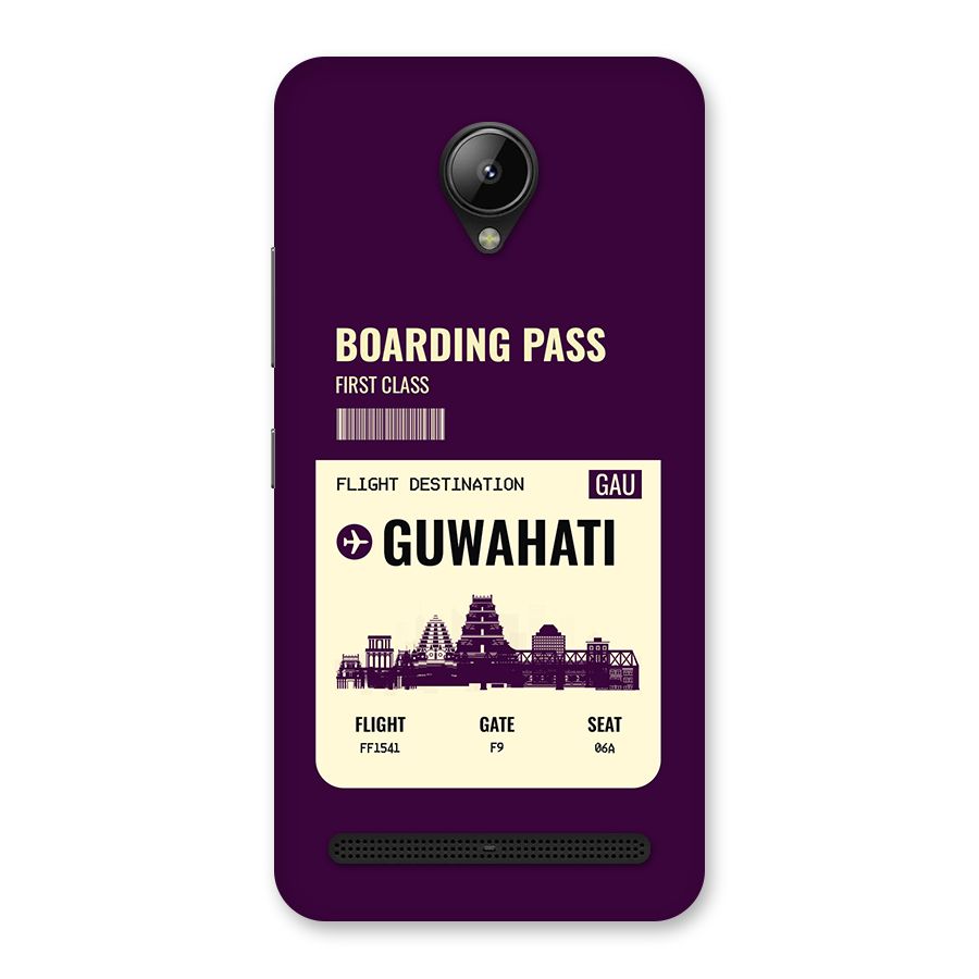 Guwahati Boarding Pass Back Case for Lenovo C2