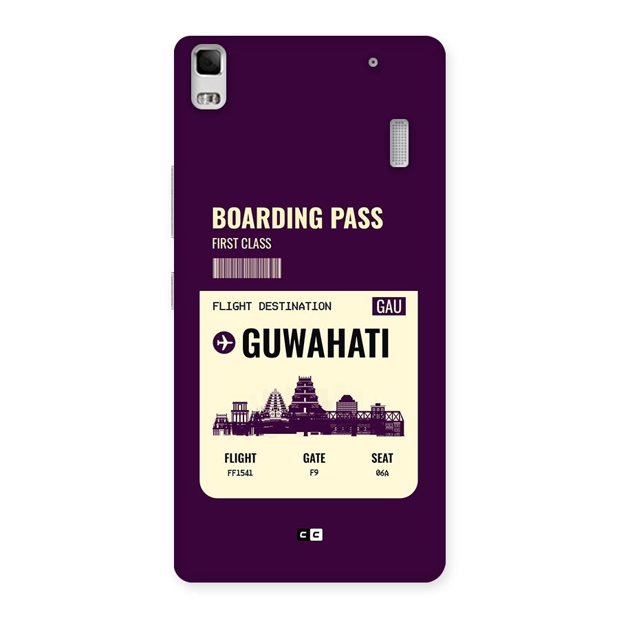 Guwahati Boarding Pass Back Case for Lenovo K3 Note
