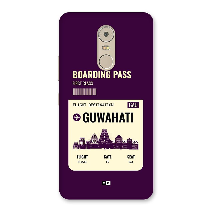 Guwahati Boarding Pass Back Case for Lenovo K6 Note