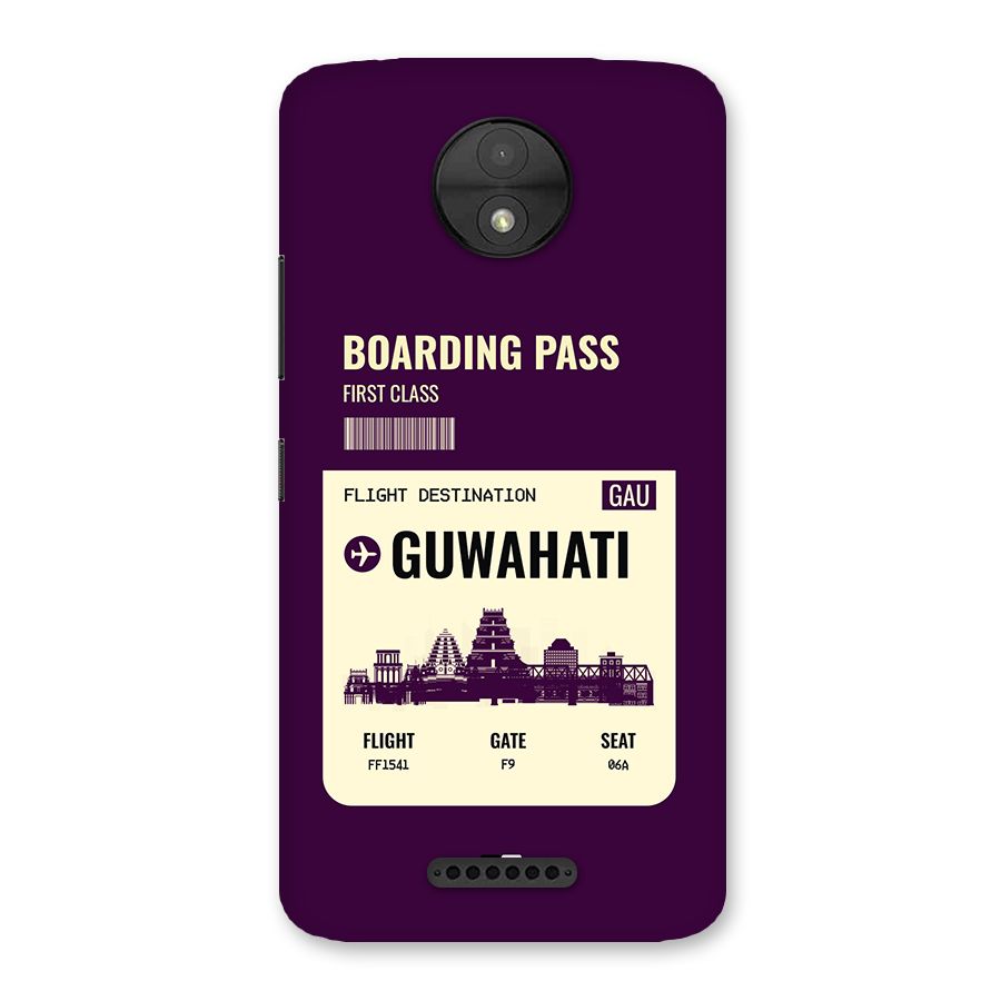 Guwahati Boarding Pass Back Case for Moto C