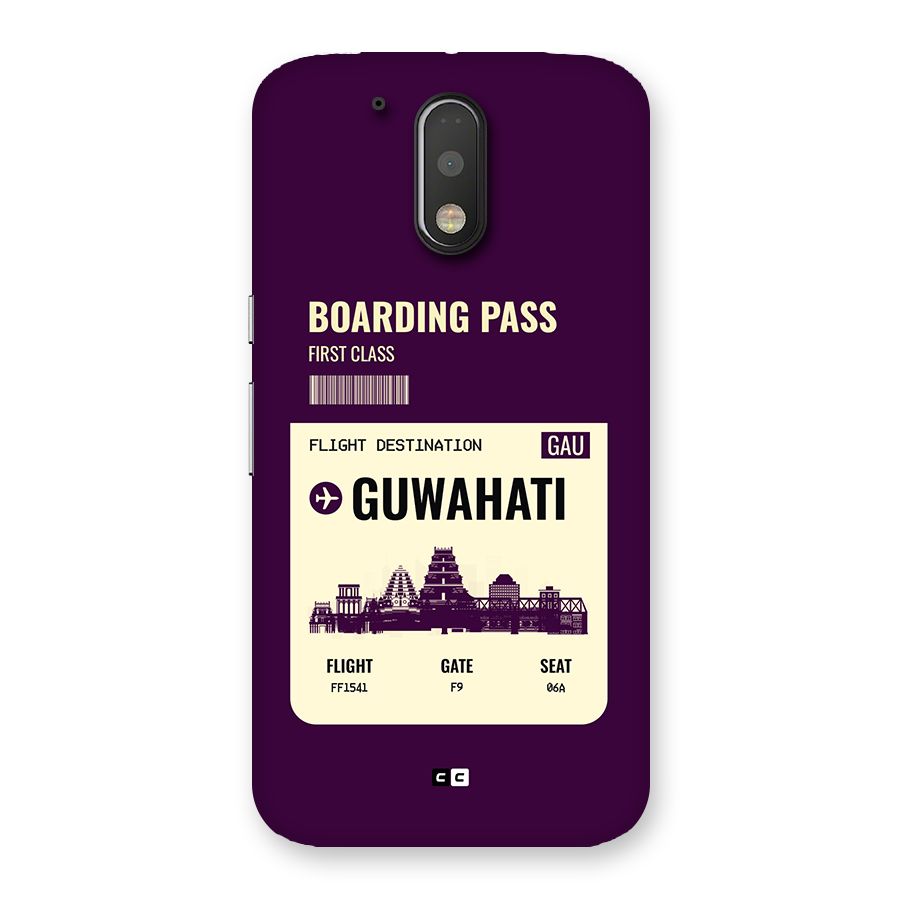 Guwahati Boarding Pass Back Case for Moto G4
