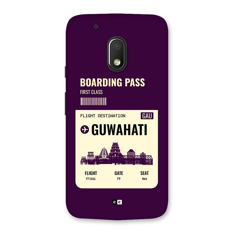 Guwahati Boarding Pass Back Case for Moto G4 Play