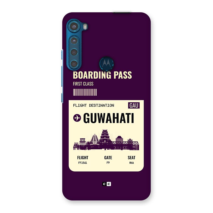Guwahati Boarding Pass Back Case for Motorola One Fusion Plus