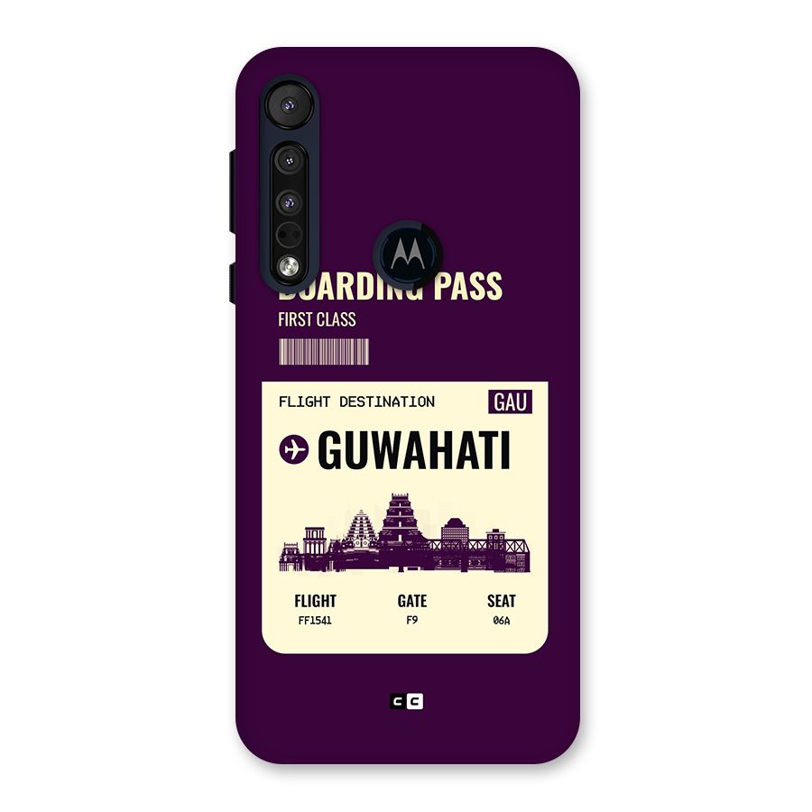 Guwahati Boarding Pass Back Case for Motorola One Macro