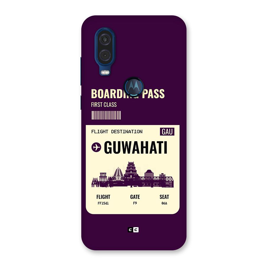 Guwahati Boarding Pass Back Case for Motorola One Vision