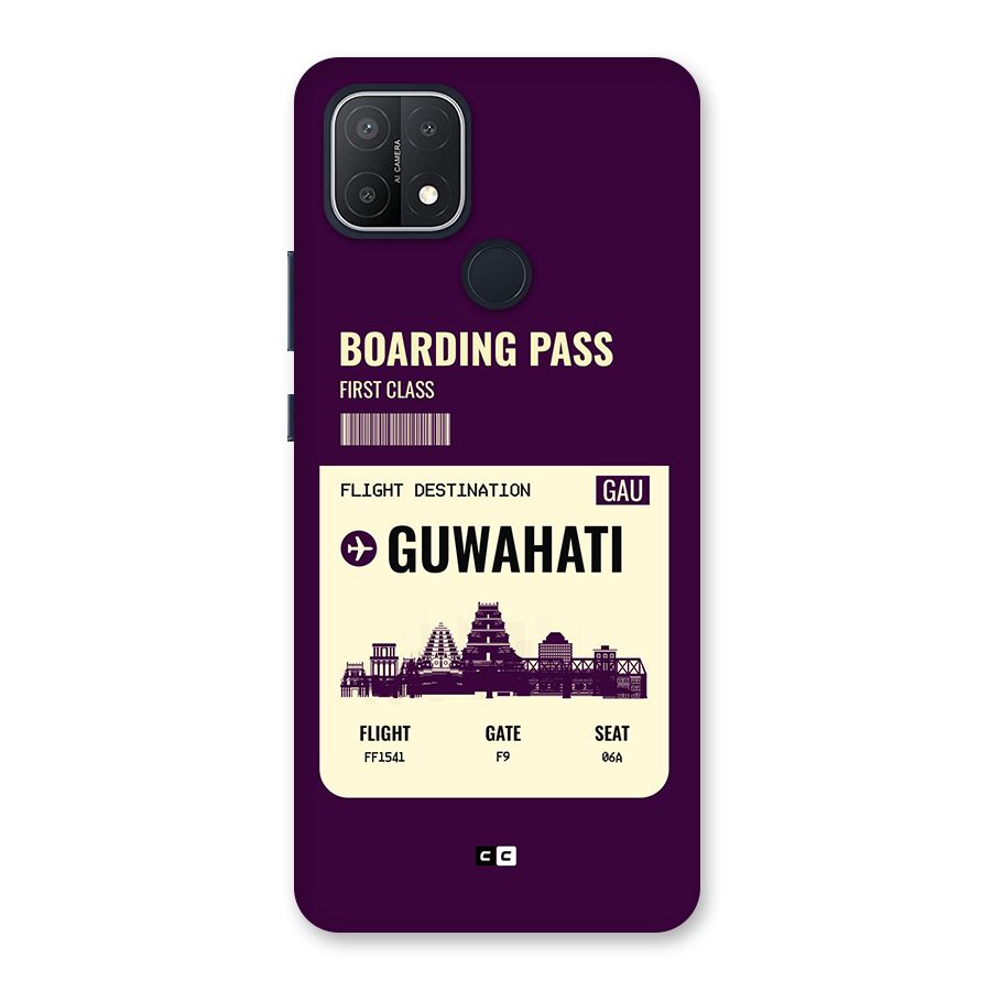 Guwahati Boarding Pass Back Case for Oppo A15