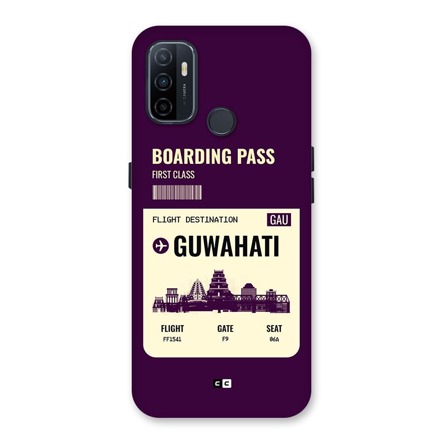 Guwahati Boarding Pass Back Case for Oppo A33 (2020)