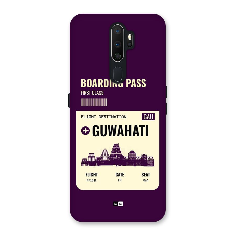 Guwahati Boarding Pass Back Case for Oppo A5 (2020)