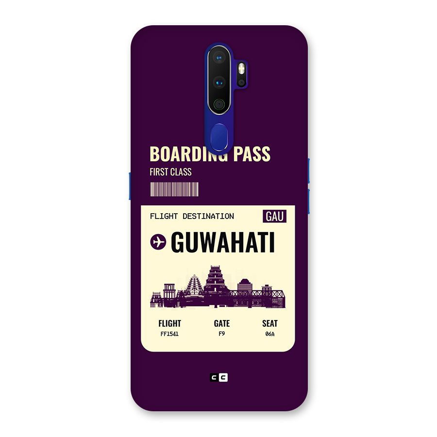 Guwahati Boarding Pass Back Case for Oppo A9 (2020)