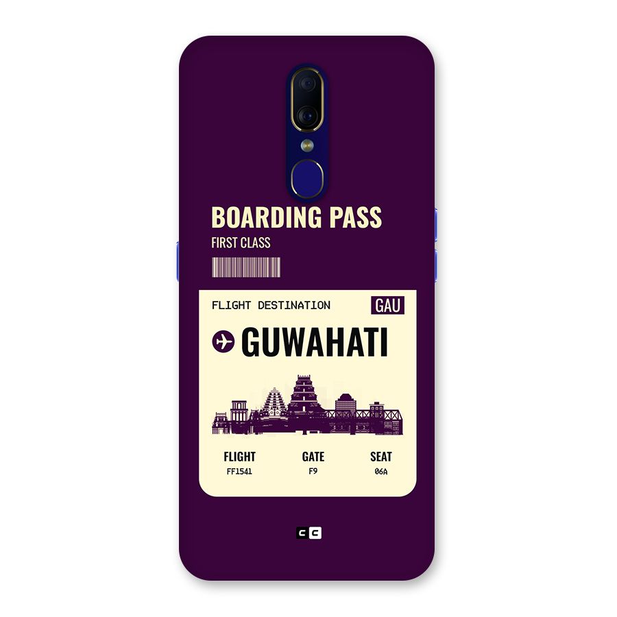 Guwahati Boarding Pass Back Case for Oppo F11