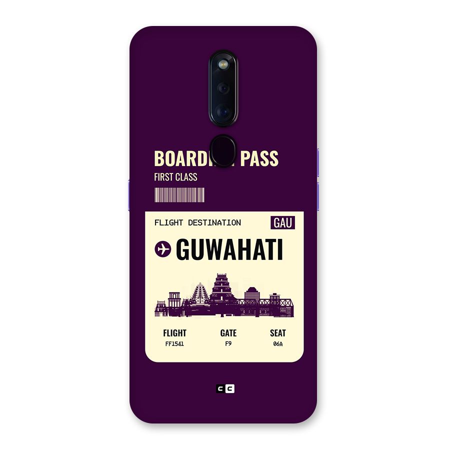 Guwahati Boarding Pass Back Case for Oppo F11 Pro
