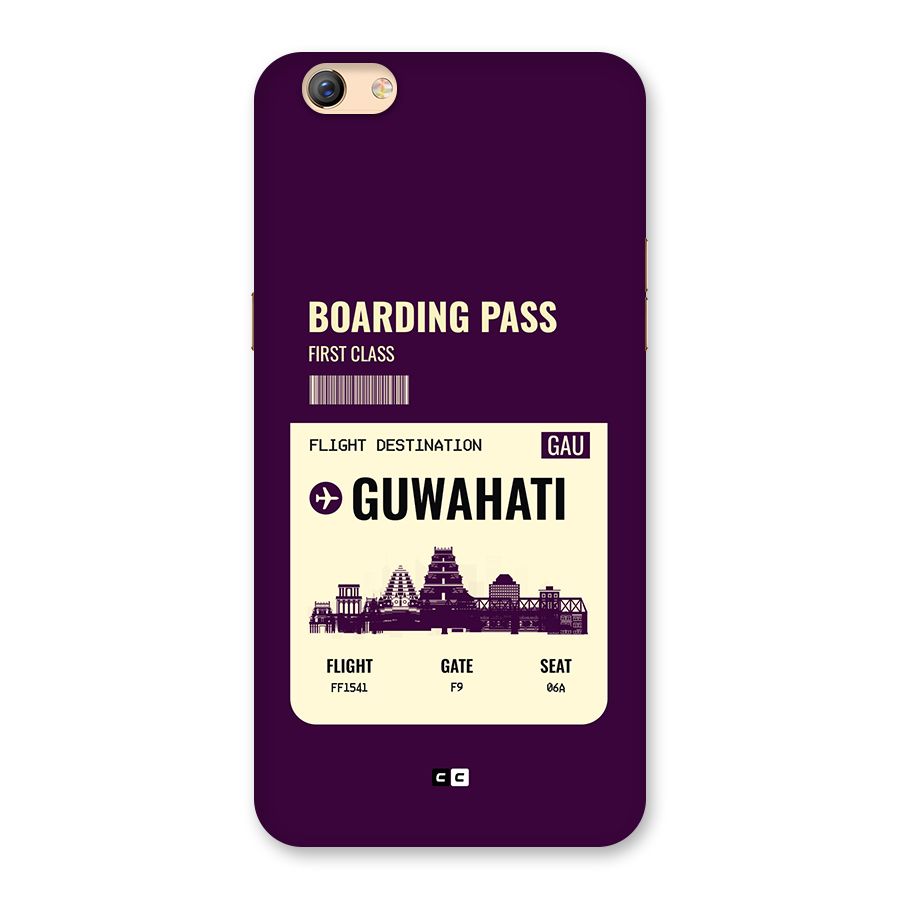 Guwahati Boarding Pass Back Case for Oppo F3 Plus