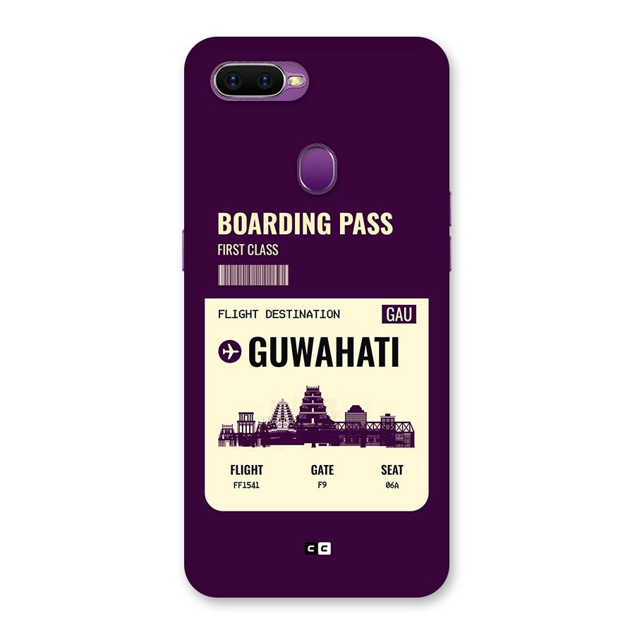 Guwahati Boarding Pass Back Case for Oppo F9