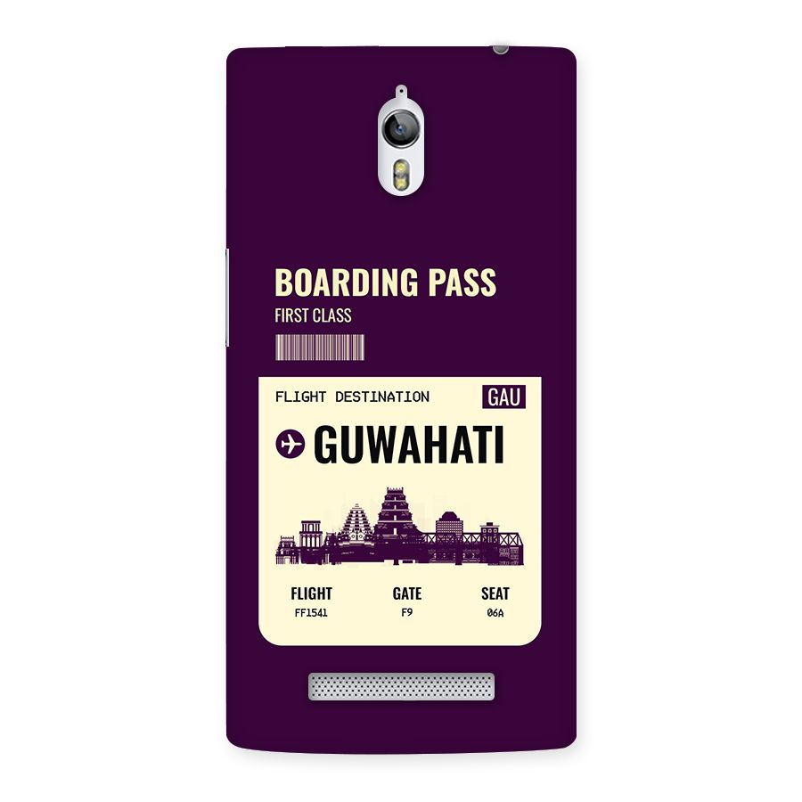 Guwahati Boarding Pass Back Case for Oppo Find 7