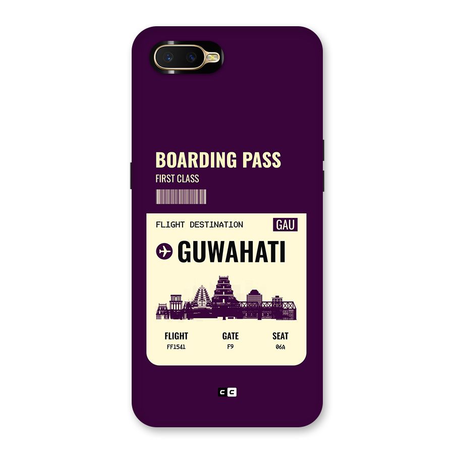 Guwahati Boarding Pass Back Case for Oppo K1