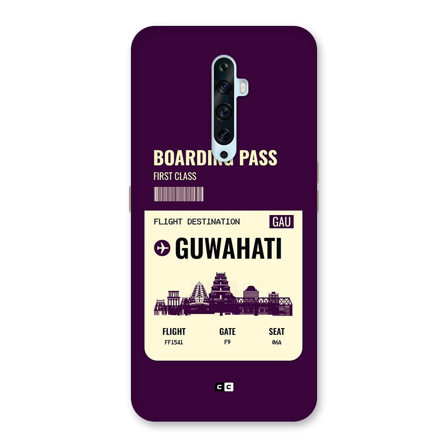 Guwahati Boarding Pass Back Case for Oppo Reno2 Z