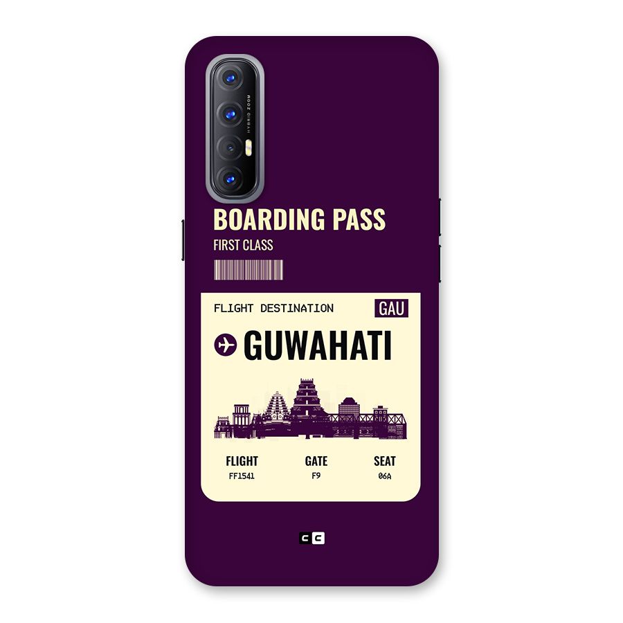 Guwahati Boarding Pass Back Case for Oppo Reno3 Pro