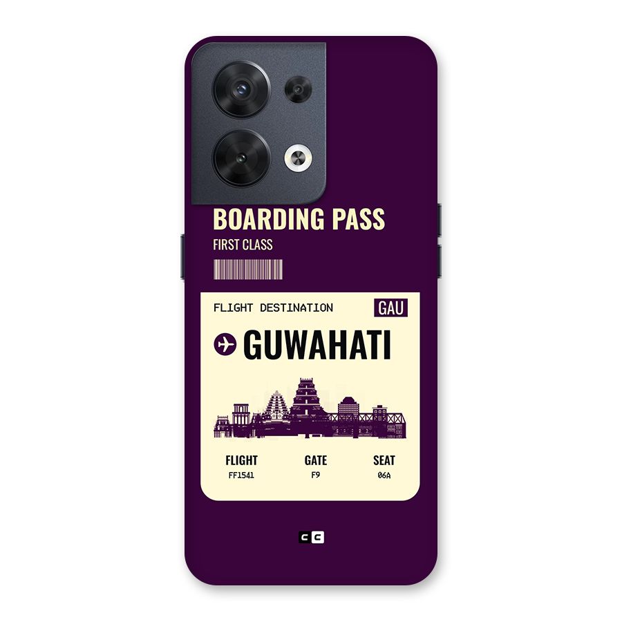 Guwahati Boarding Pass Back Case for Oppo Reno8 5G