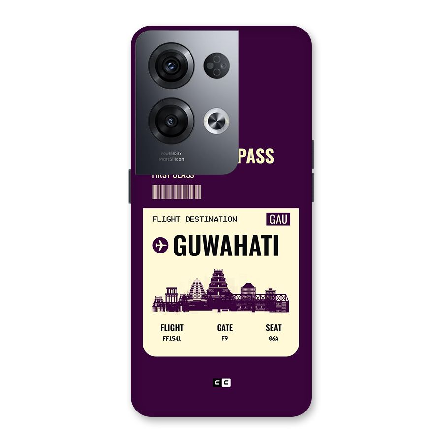 Guwahati Boarding Pass Back Case for Oppo Reno8 Pro 5G