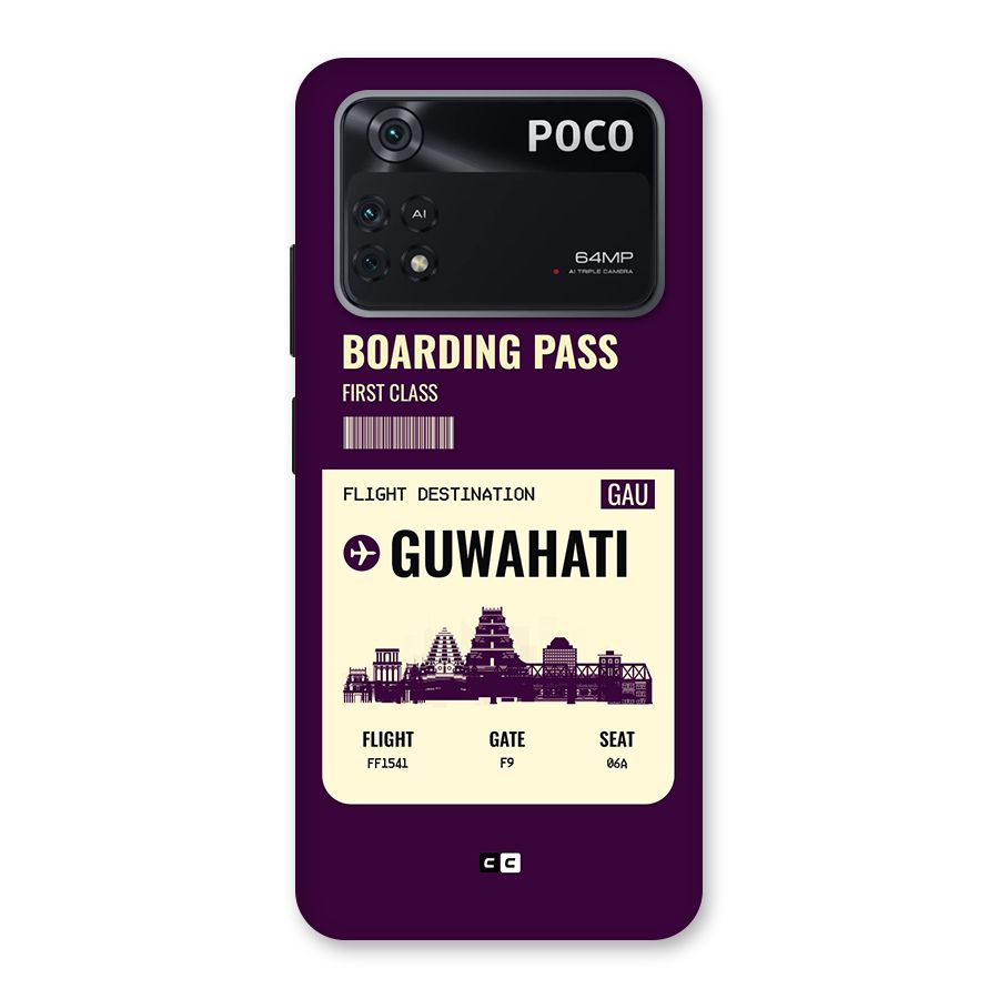 Guwahati Boarding Pass Back Case for Poco M4 Pro 4G