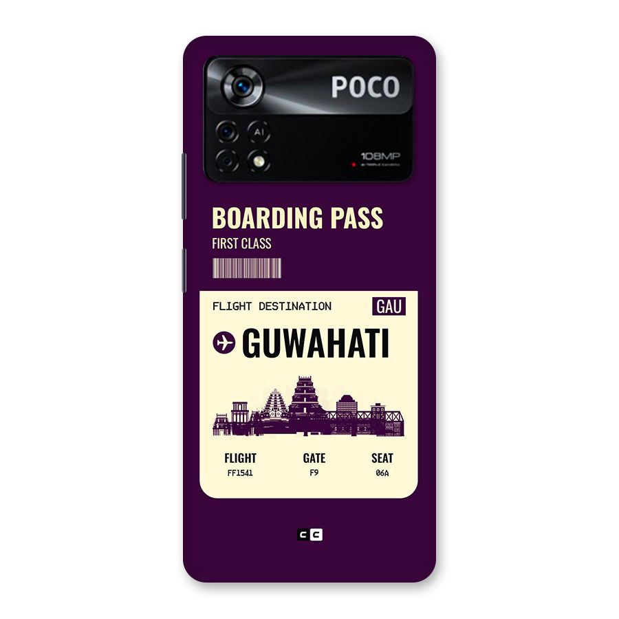 Guwahati Boarding Pass Back Case for Poco X4 Pro 5G